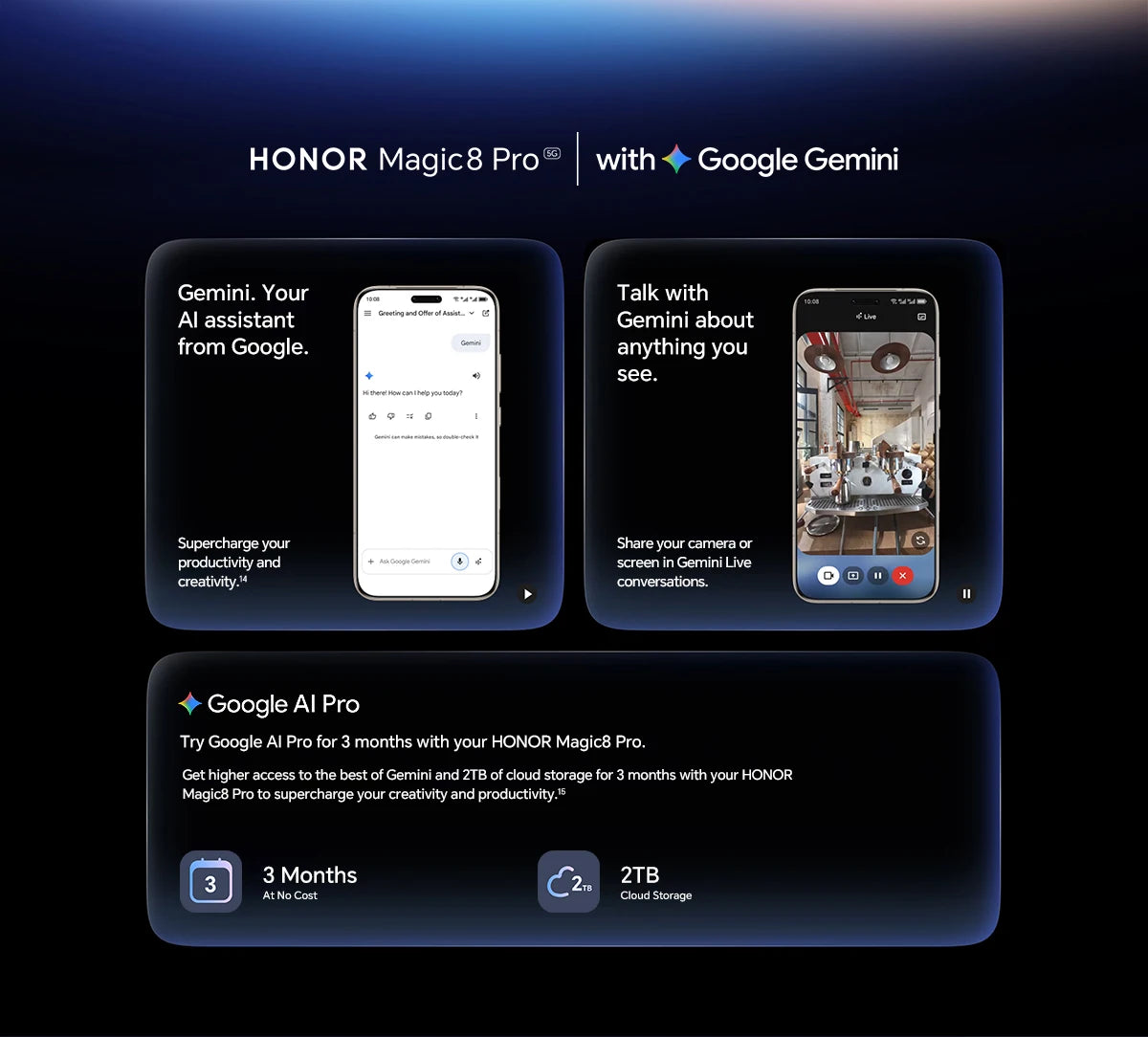 Global Version HONOR Magic8 Pro 5G 12GB+512GB 6.71'' 120Hz OLED Display 200MP Cameras 7100mAh 100W SuperCharge