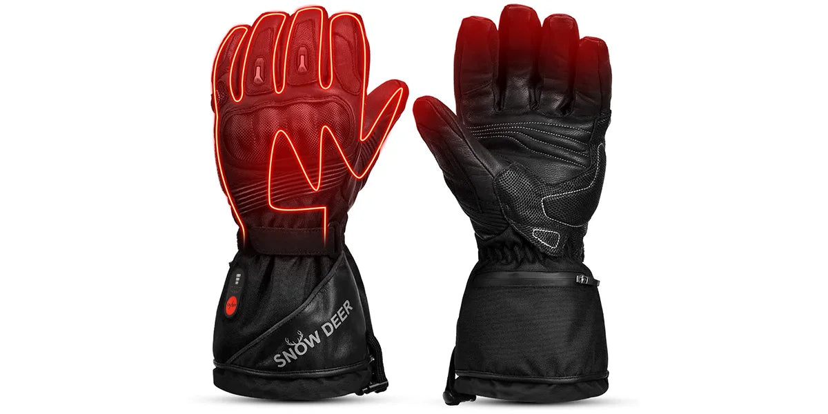 Motorcycle Heated Gloves Battery Powered Moto Guantes Winter Waterproof Riding Gloves Outdoor Keep Warm Guantes Para Moto
