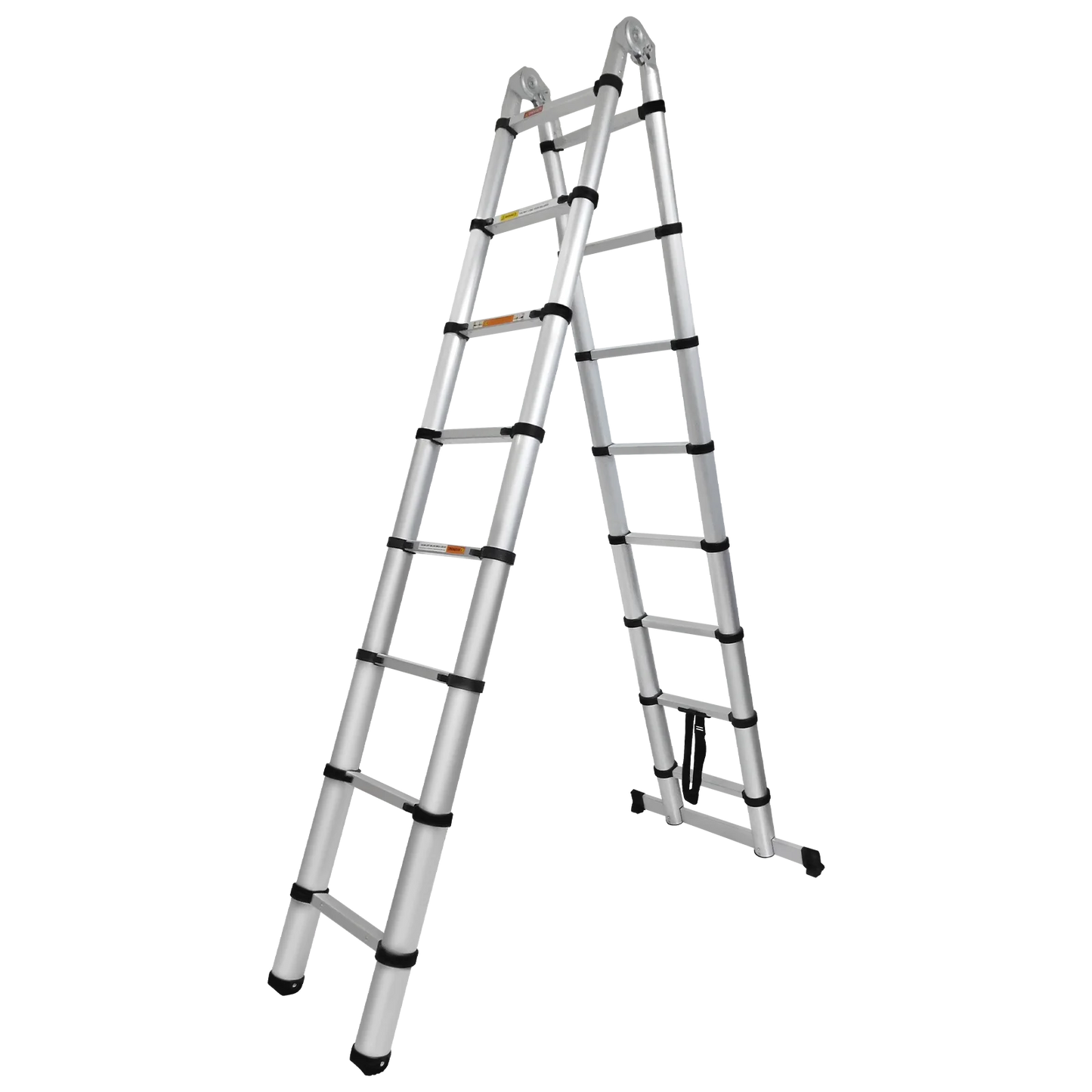 3.8M/5M Portable Folding Ladder ,Household  Telescopic A-Frame & Vertical Ladder , Aluminum & Stainless Steel, No Slip,150kg