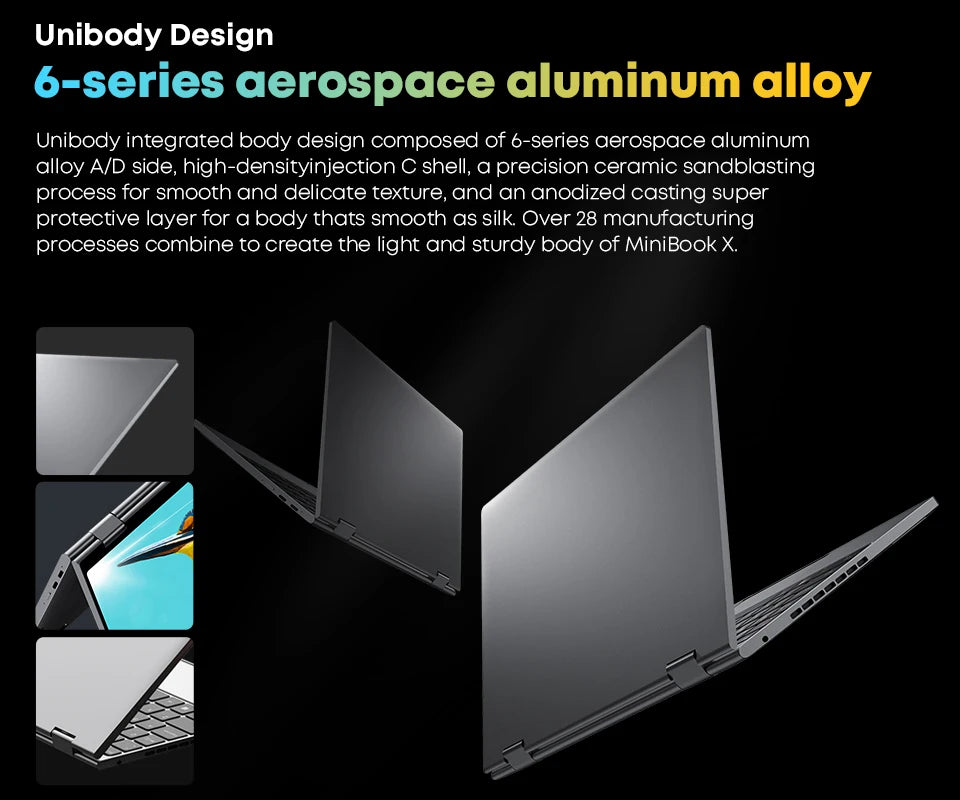 CHUWI MiniBook X 2-in-1 Laptop Intel N150(up to 3.6GHz) 512GB ROM 16GB LPDDR5 10.51" 2K FHD IPS Windows 11 Touch Screen Laptop