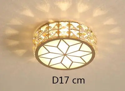 Modern Flower Gold Design Crystal Ceiling Aisle Lights Fashion Corridor Stairs Entrace Plafonnier Lamp for  Porch Hall Lustres