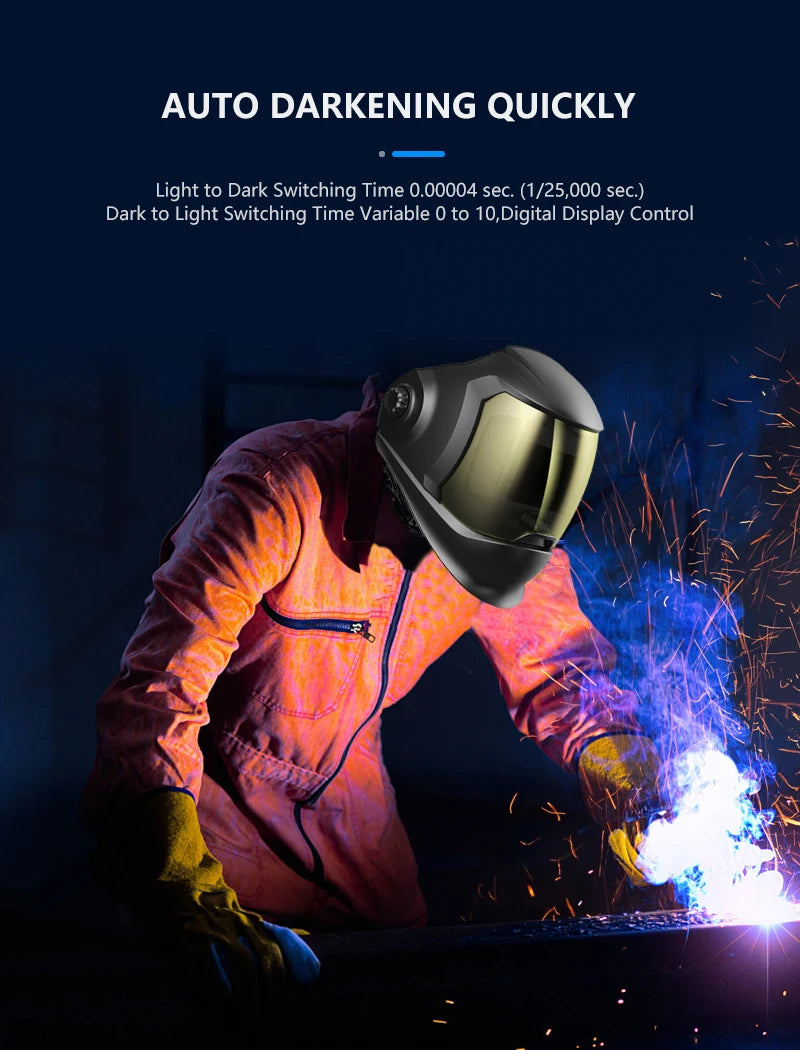SAFEUP CE 1/1/1/1 Professional Welding Helmet Powered Air Purifying True Color Auto Darkening Welding Masks Dust Removal