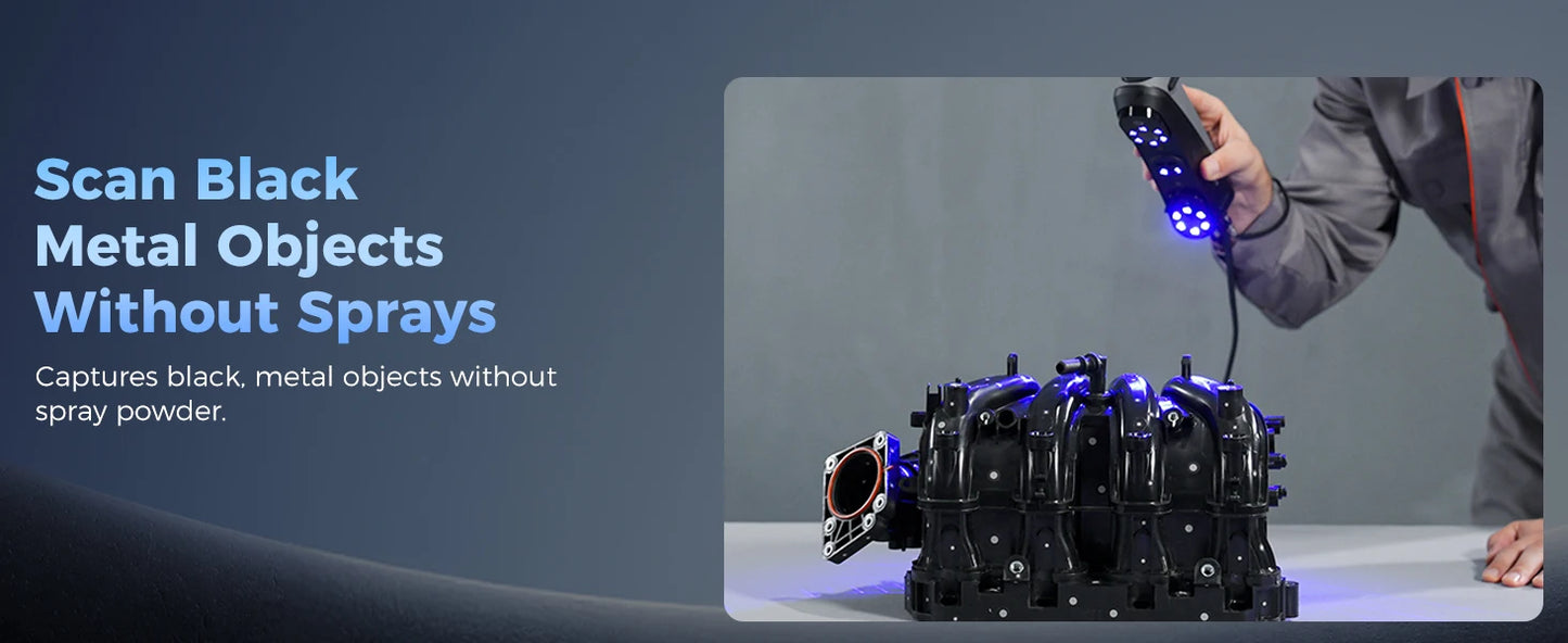 Creality Sermoon S1 High-Precision 0.02mm 3D Scanner 34+7+1 Blue Laser Line/NIR Accuracy 90FPS Deep Hole scanning