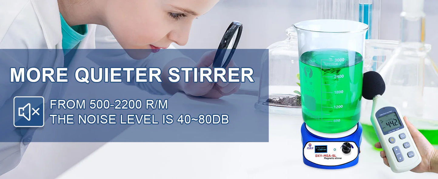 DXY 3000ml 5000ml Mini Magnetic Stirrer Digital Display Liquid Mixer Vortex Equipment With two Stir Bar