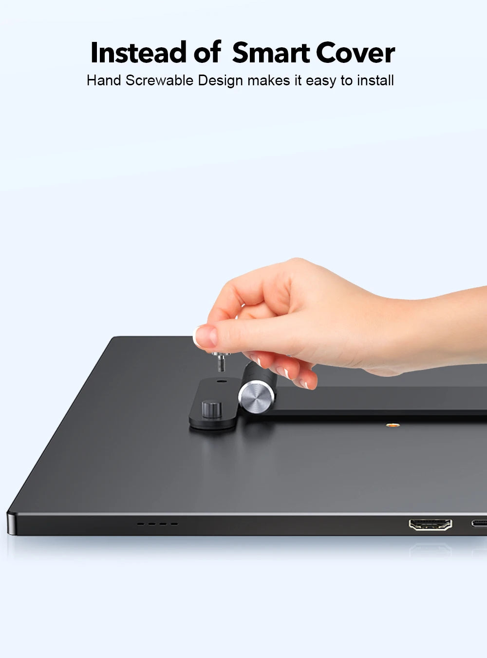 UPERFECT Portable VESA Monitor Stand with Hand Screw 7 to 18.5 inch Freestanding VESA Monitor Desk Mount with Swivel/Tilt/Rotat