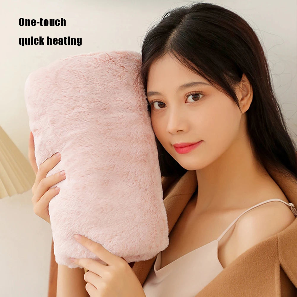 Rechargeable Electric Hot Water Bag Women's Electric Hot Water Bottle Soft flannel Hand Warmer Winter Heated Bag Warming Product