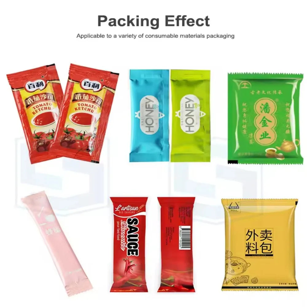 Automatic Pouch Ketchup Pulp Packing Machine - Tomato Paste Filling Sealing Machine, Commercial Food Packaging Equipment
