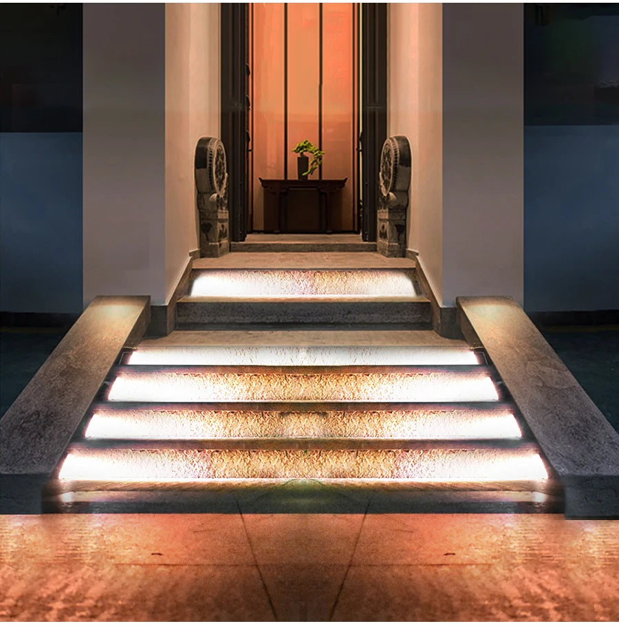LED Outdoor Solar Light Step Lamp Lens Design Super Bright IP67 waterproof Anti-theft Stair Light Decor Lighting For Garden Deck