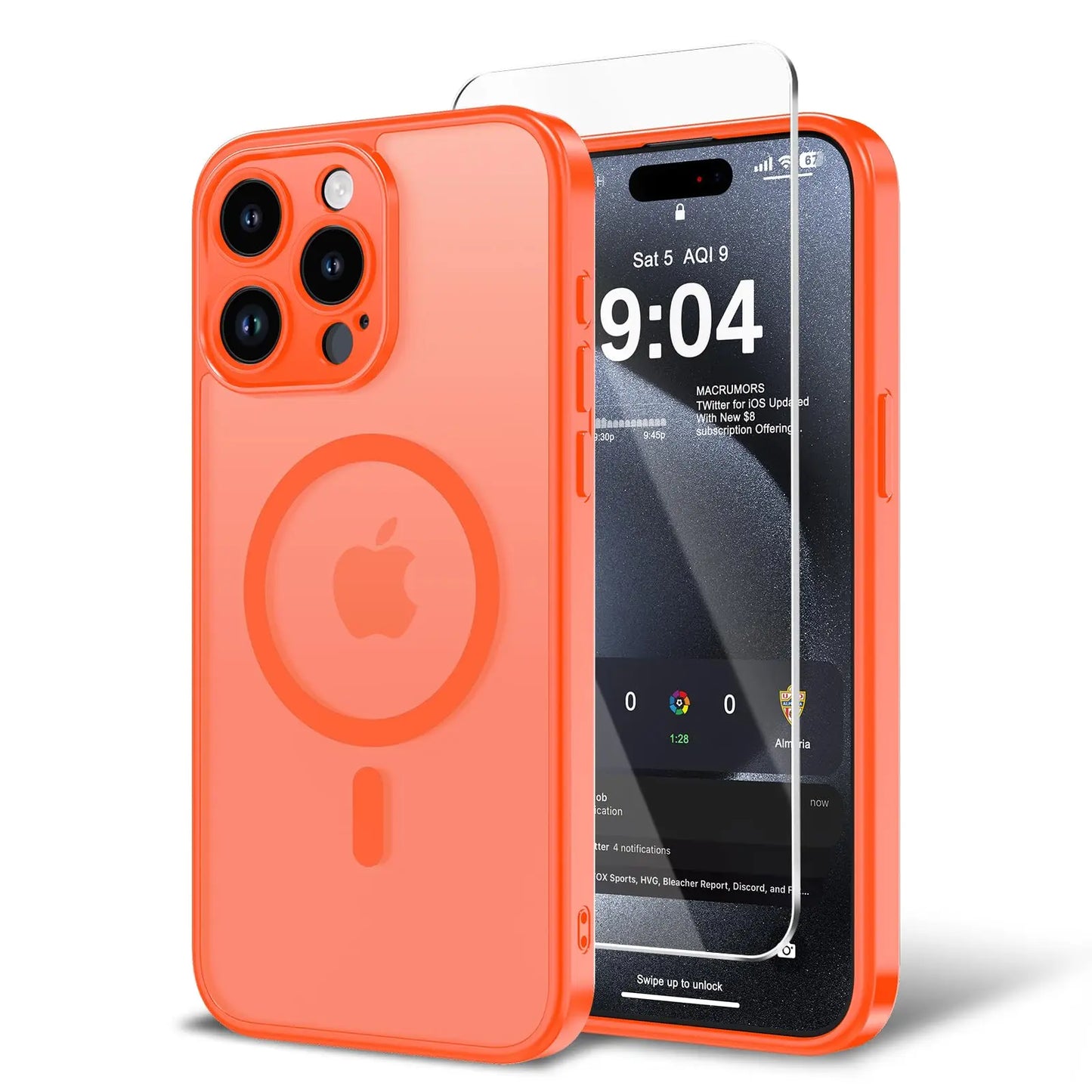 for iPhone 16E/iPhone 17E Case with Screen Protector, [Compatible with Magsafe] Ultra Slim Translucent Matte Shockproof Protecti