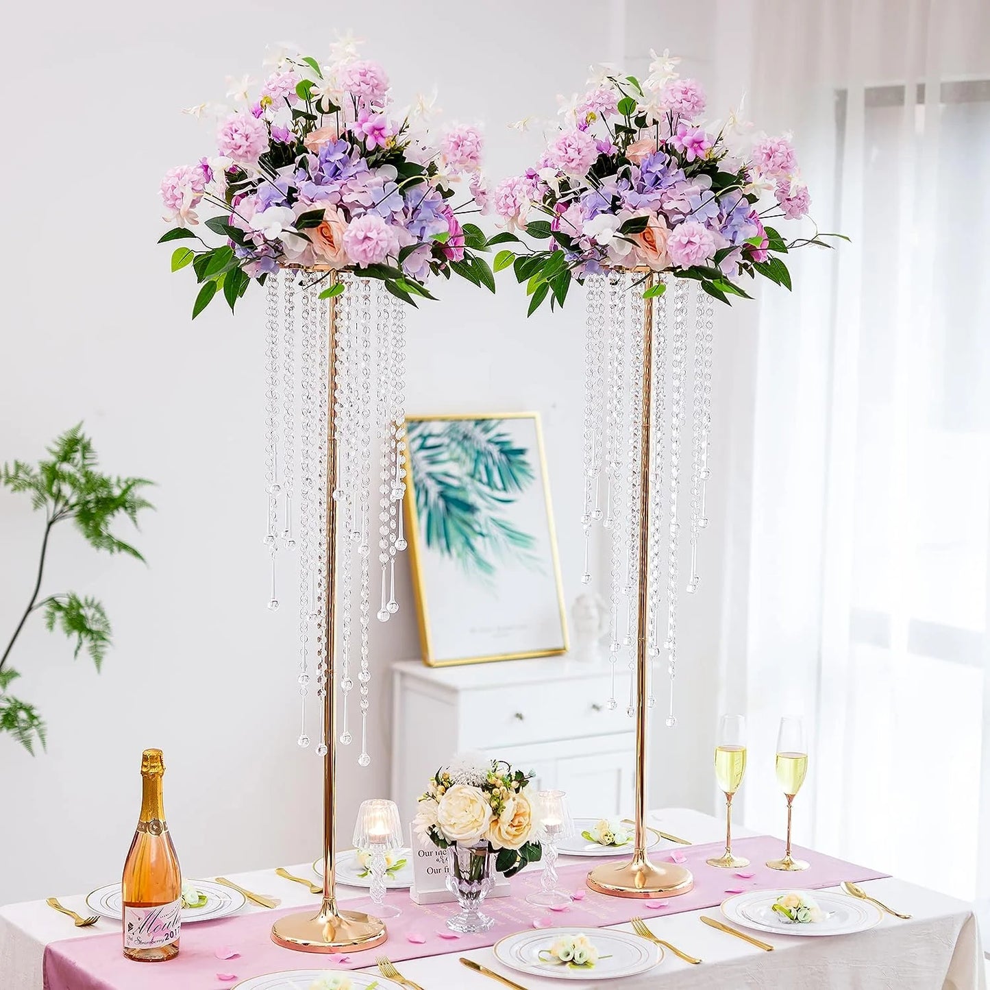 10pcs))Wedding Supplies Table Decoration Geometric Centerpiece Stand Road Lead Flower Stand Arrangement Table Centerpiece