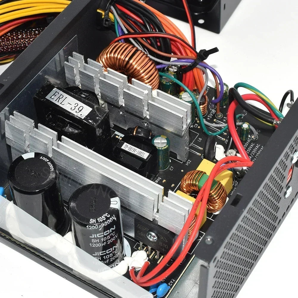 110/230V ATX 400W 600W RGB Colorful Silent Fan PSU 24Pin 12V Desktop E-Sports Video Game Computer Power Supply