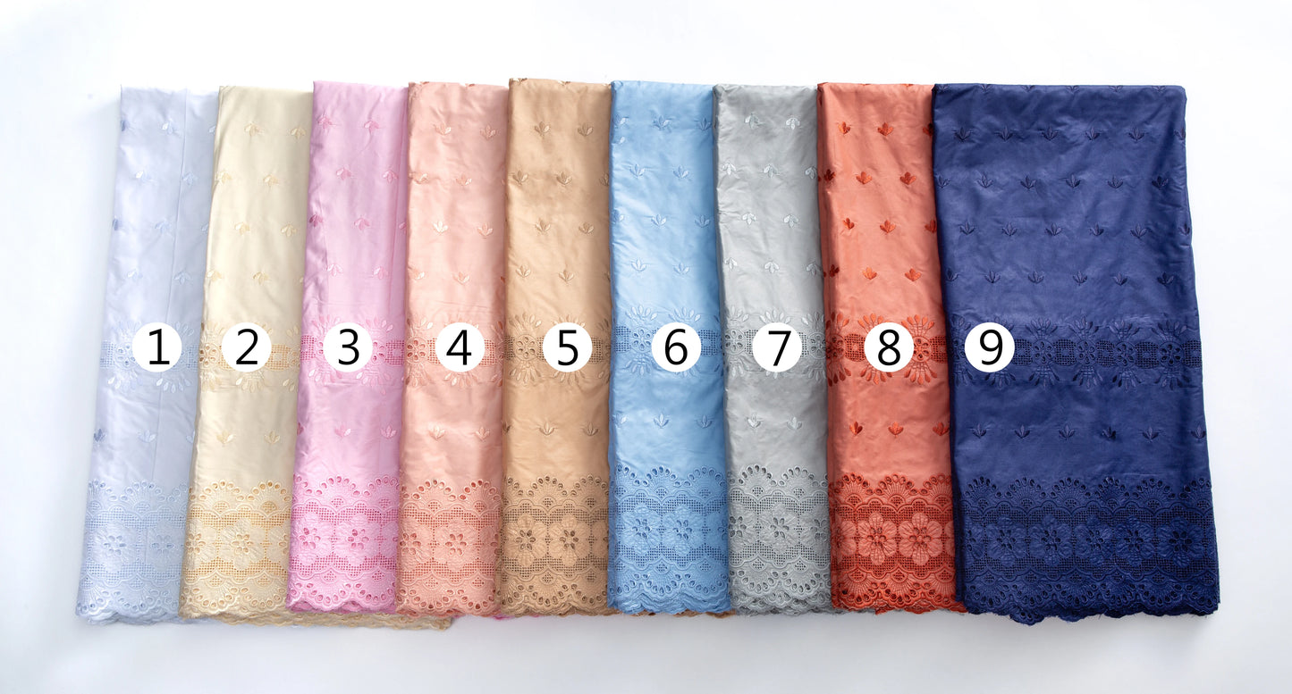 SJD LACE Swiss Voile Lace Fabrics Dubai African Cotton 5 Yards 2026 Latest African Nigerian Cotton Lace for Dresses Sew 4662