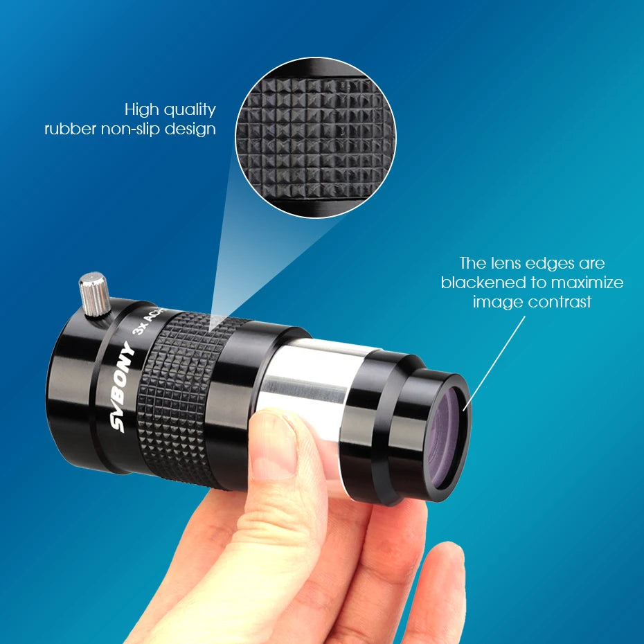 SVBONY 1.25" Telescope Eyepiece Barlow Lens 3x Fully Multi-Coated Advanced Achromatic SV136