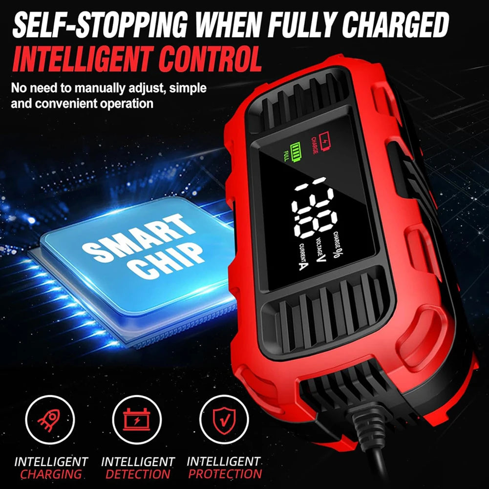 12V 2A Motorcycle Battery Charger Smart Battery Charging Tool Car Motorcycle Lead Acid Battery Charger for Car Truck Battery