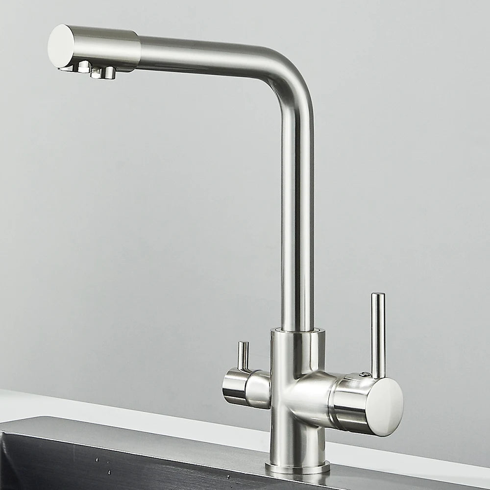 Black Grey Waterfilter Tap Kitchen Faucets Mixer Drinking Water Filter Kitchen Faucet Sink Tap Hot Cold Water Tap For Kitchen