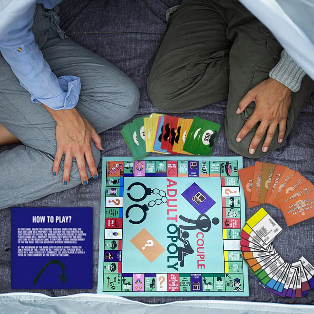 Adultopoly Board Game Couple Adult Opoly Board Game Portable Couple Game Entertainment Board Game Valentines Gifts for Him Her