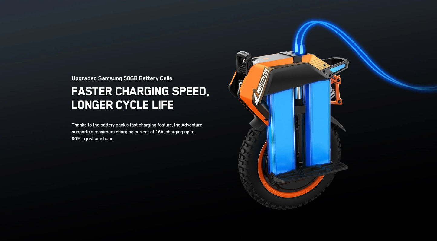 RU Stock Original INMOTION Adventure V14 Electric Unicycle 70KM/H 134V 2400Wh 50S Battey C40 9000W Motor 16inch EUC Unicycle