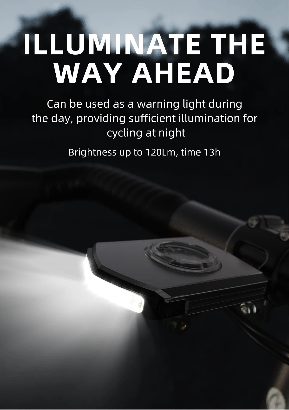 CYCLAMI RVL01 Bicycle Headlight Bike Light Cycling 5000mAh Type-C Charging Front Lamp For Garmin XOSS IGPSPORT COOSPO GEOID