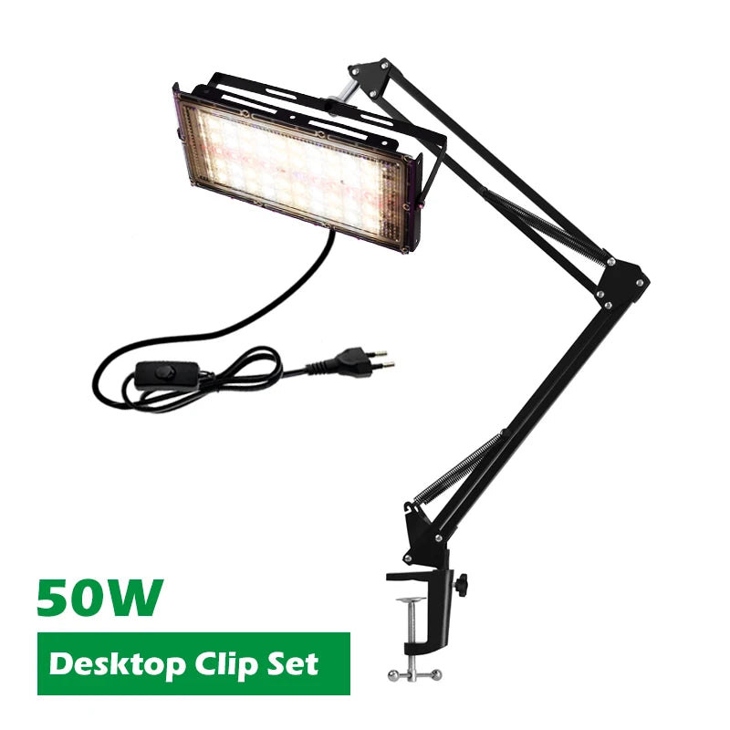 50W 100W 150W LED Grow Light With Stand Full Spectrum Sunlike LED Phyto Lamp For Indoor Greenhouse Plant Growth Lighting