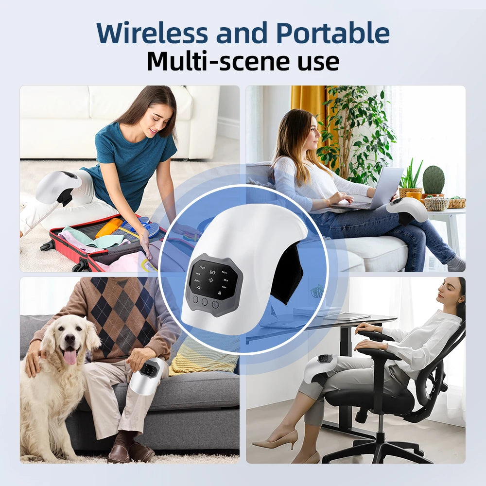 Infrared Heating Knee Massager Electric Air Pressure Shoulder/Elbow/Knee Massage Physiotherapy Kneecap Joint Muscle Relaxation