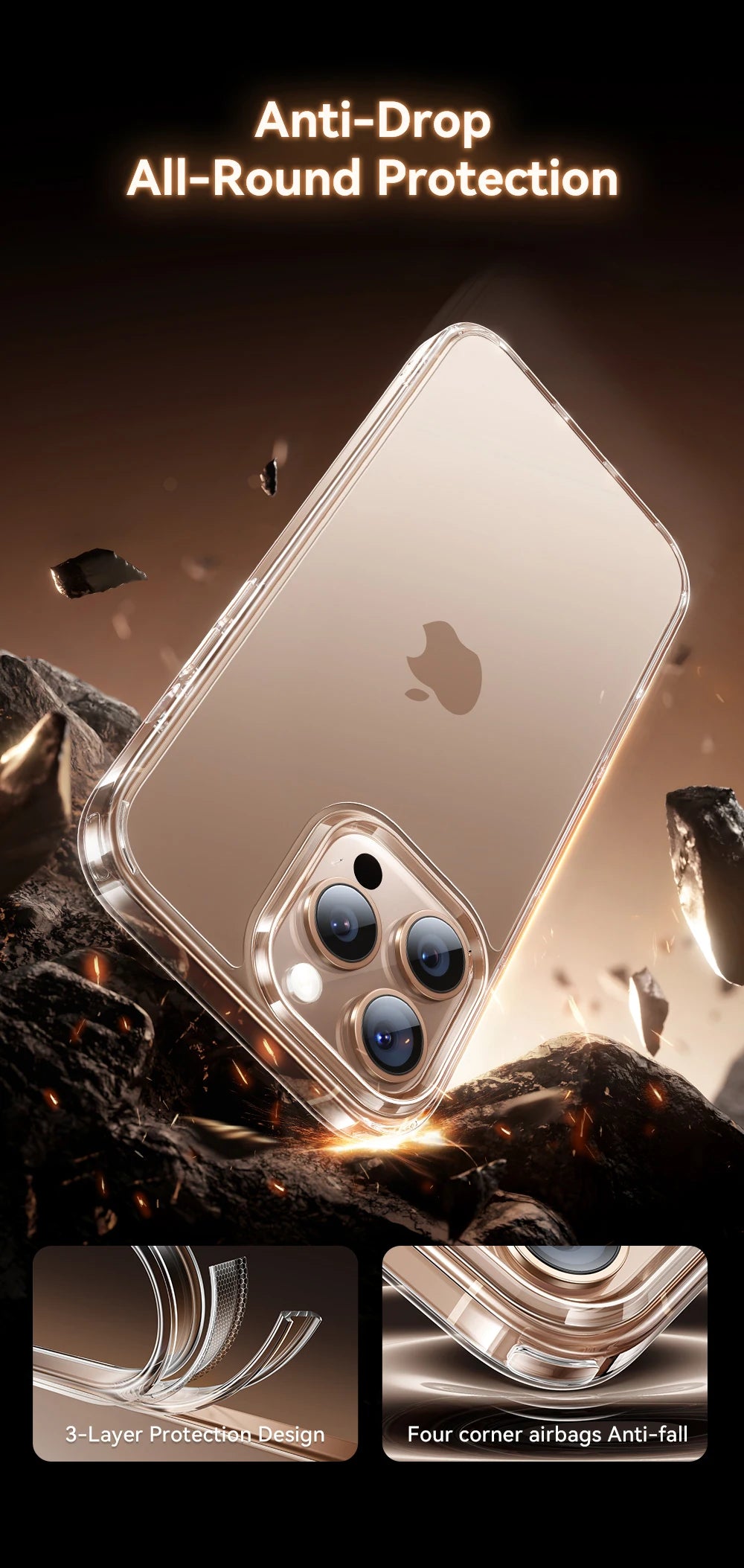 Joyroom For iPhone 17 Pro Max Case Frosted Case Shockproof Matte Case Cover For iPhone 16 Pro Max Wireless Charger Magnet Cover