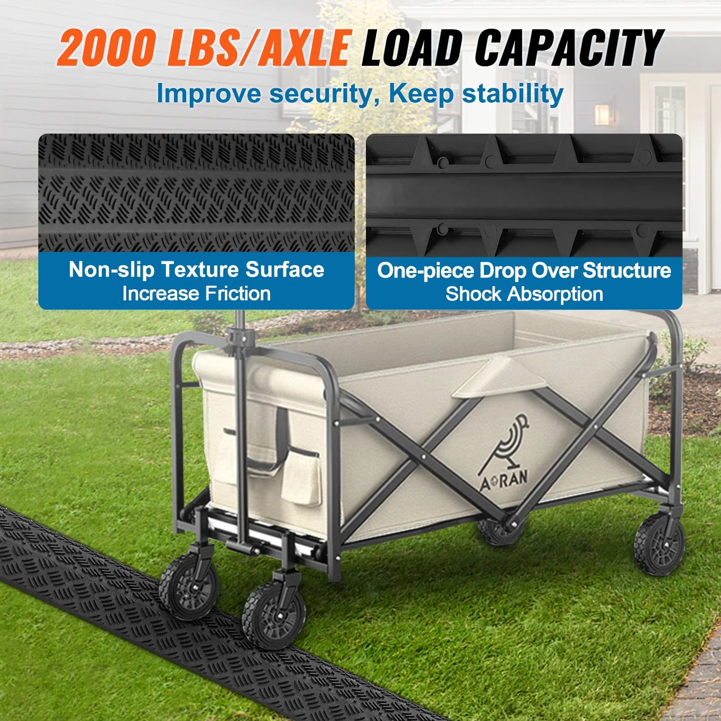 SucceBuy Drop Over Cable Cover Ramp 2,000 lbs/axle Load Capacity Heavy Duty TPR Cable Hose Protector Ramp for Indoor Outdoor Use