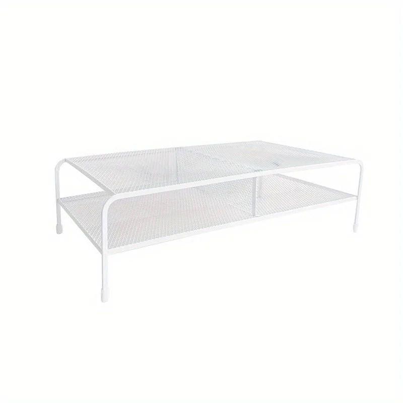 1pc Monitor Stand - Desk Organizer | Space-Saving Shelves for Laptop/Office Tools, Fits Home/Office,Design in White
