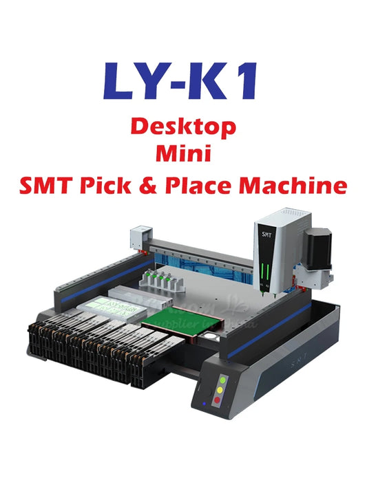 Triple Vision Camera System Desktop Automatic SMT Pick Place Machine Chip Mounter LED SMD Dual Heads Nozzles For PCB Assembly