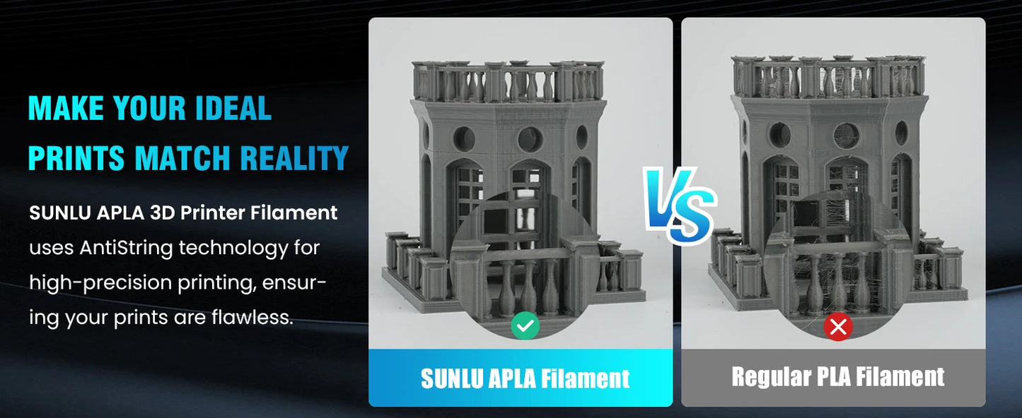 SUNLU 5KG 3D Filament PLA+/PLA+2.0/AntiString PLA /PLA Meta/High Speed PLA Filamnet 1.75mm 1KG Filament for 3D Printer& 3D Pen