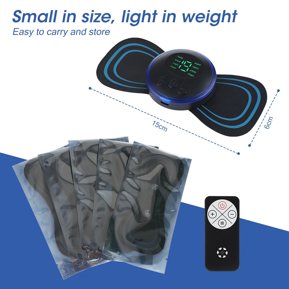 Multifunctional Neck Massage Device Physiotherapy Cervical Spine Shoulder Mini Massager Sticker EMS Pulse Muscle Relaxation