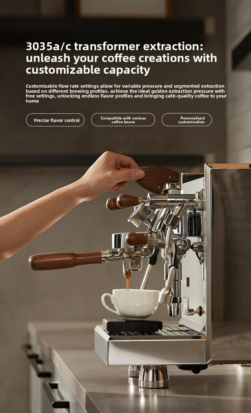 Semi-Automatic Coffee Maker,3035A/B/C Concentration E61 Brewing Head, Semi-automatic Dual Boiler 15 Bar Vibration Pump