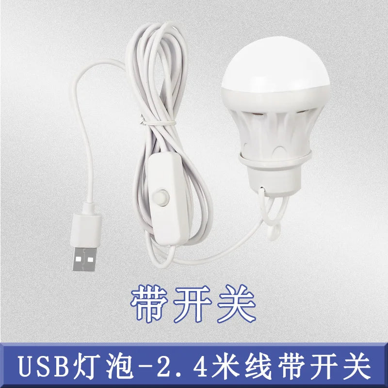 ZK50 LED Light Portable 5W Light Bulb Student Reading Learning Camping Outdoor Lighting Camping Light Mini USB Pendant Light