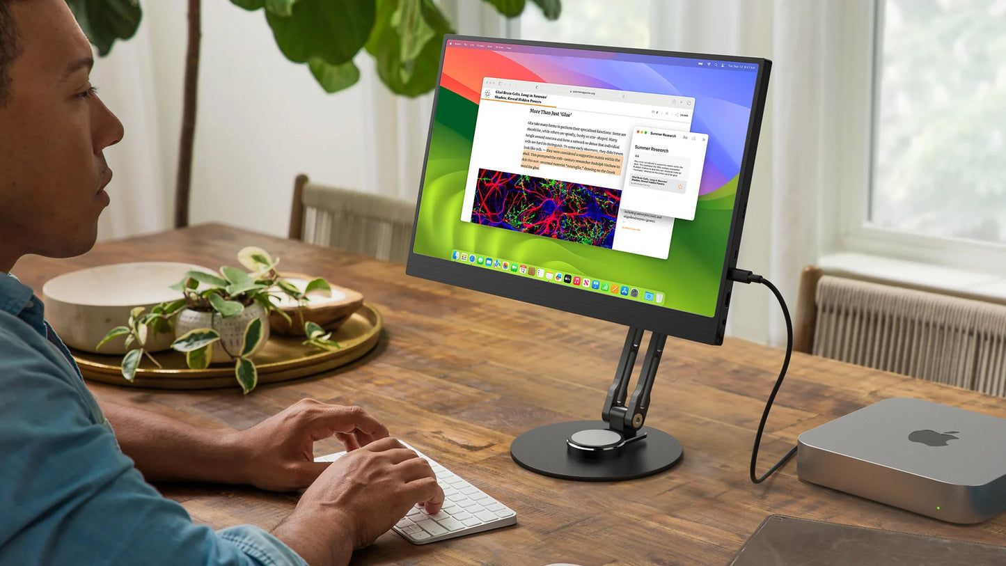 UPERFECT UStand Monitor Stand VESA Mount for 12"-22 Inch Screen Free-Standing Monitor Riser with 360° Rotation Height Adjustable