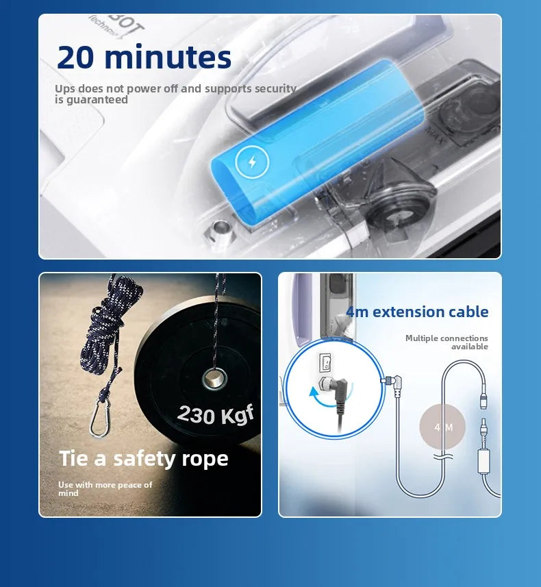 HOBOT S7 Pro Home Fully Automatic Glass Cleaning Artifact Double sided Ponyo Remote Control Window Cleaning Robot water spray