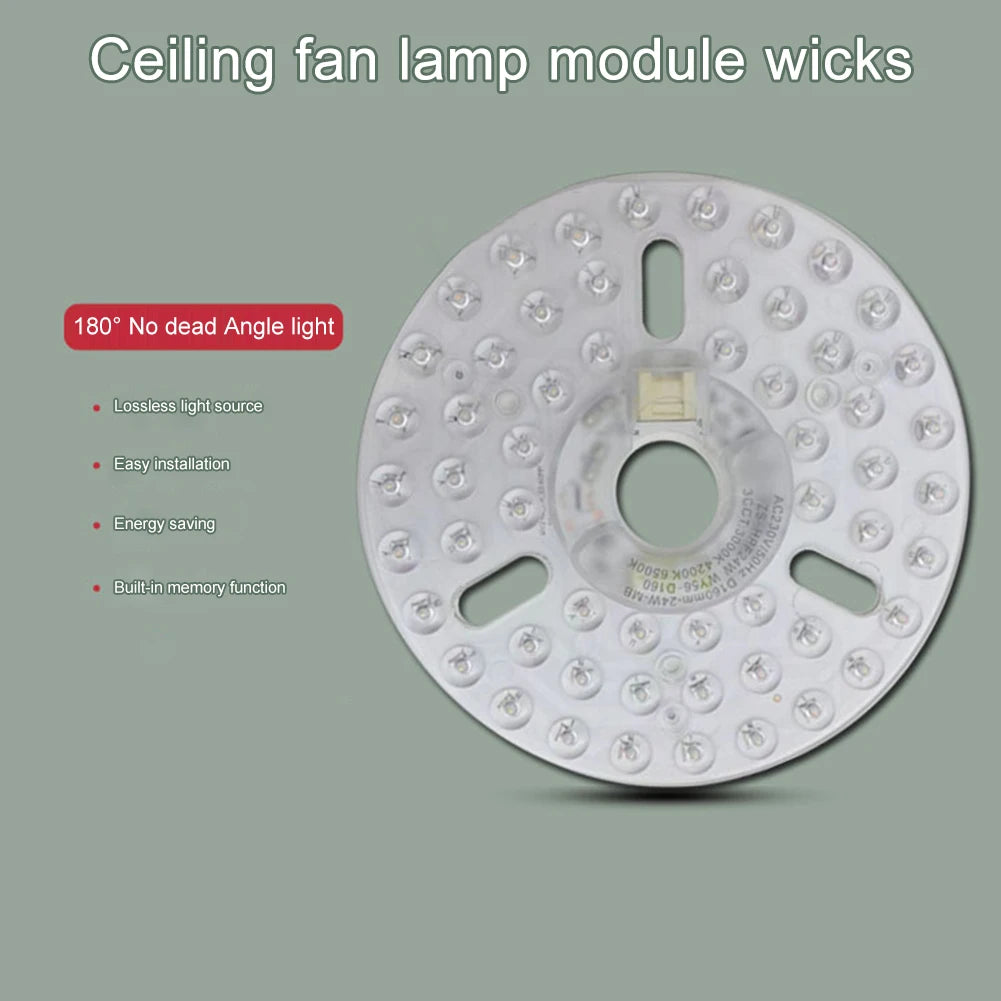 3.9/4.9/6.2 Inch 3000/4000/5000K Ceiling Fan Light Retrofit Kit Ceiling Flush Light Replacement Panel Pendant Light Round Panel