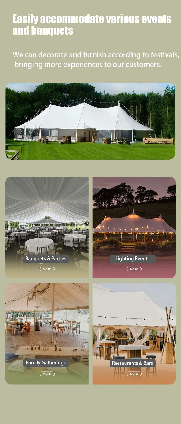 Outdoor Hotel Tent Camping Team Building Pole Tent Party Restaurant Resort Wedding Luxury Tent Hot Sale Wild Luxury Canopy Tent