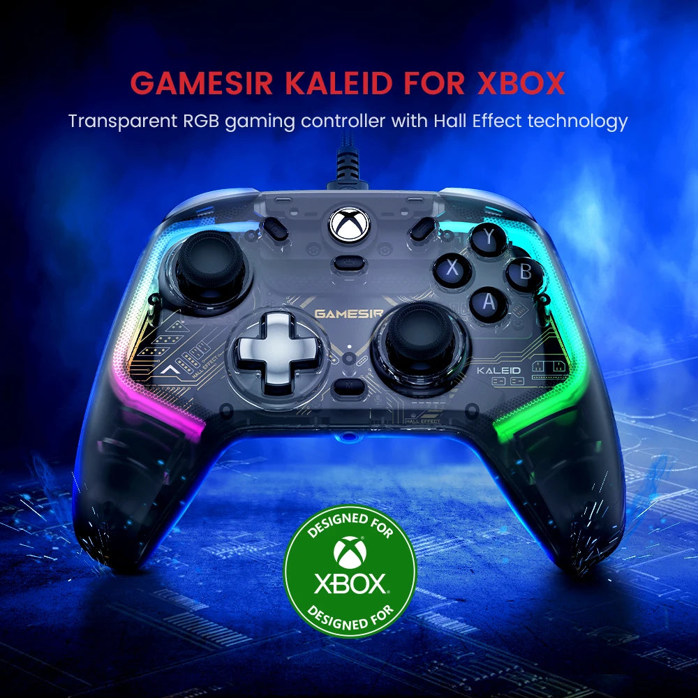 GameSir Kaleid Xbox Gaming Controller Wired Gamepad for Xbox Series X, Xbox Series S, Xbox One, Hall Effect Joystick