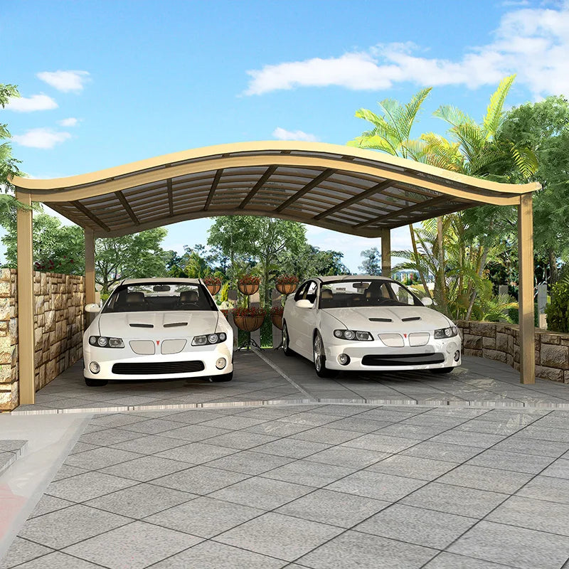 Outdoor aluminum alloy arched roof garage carport carport waterproof pergola roof panel sheltered courtyard garden villa canopy