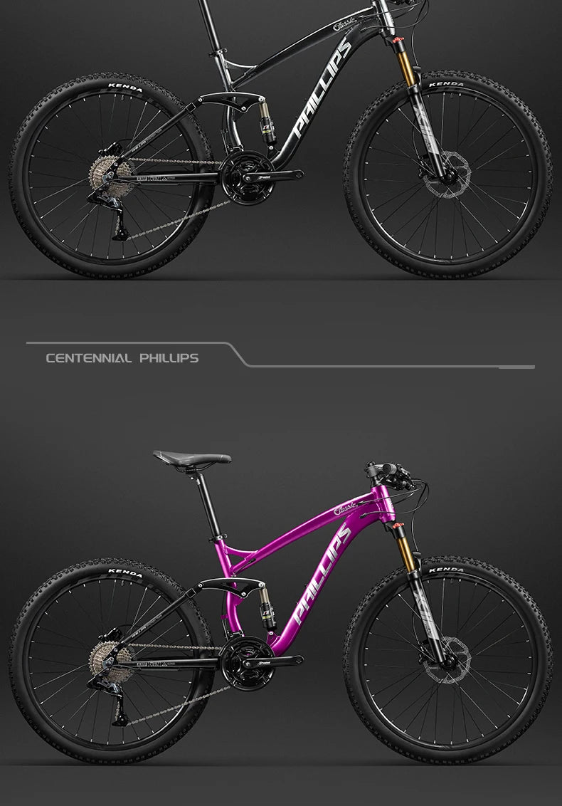 24/26/27.5 inch Mountain Bike Downhill Mountain Bicycle 27/30/33 Speed Soft Tail Full Shock Absorption Bicycle