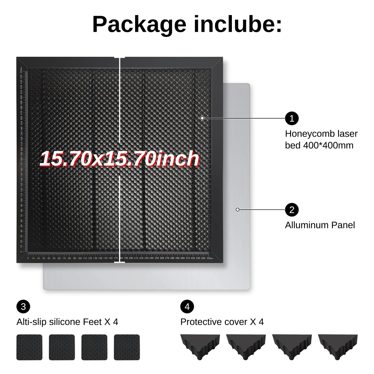 LASER TREE Laser Honeycomb Working Table Size 400*400mm  For Laser Engraving Cutting Machine DIY Laser Equipment Part