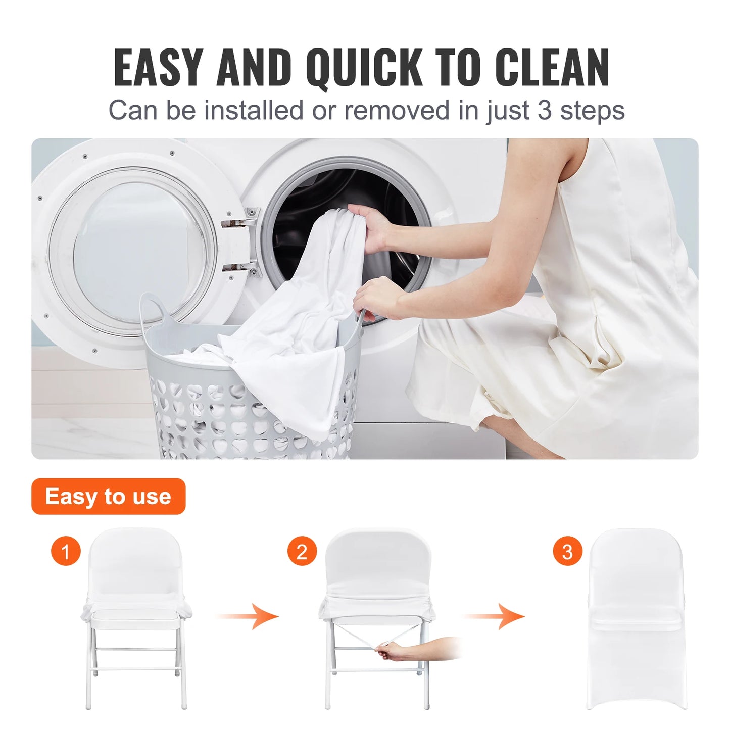 SucceBuy 12 30Pcs Wedding Chair Covers Spandex Stretch Slipcover for Restaurant Banquet Hotel Dining Party Universal Chair Cover