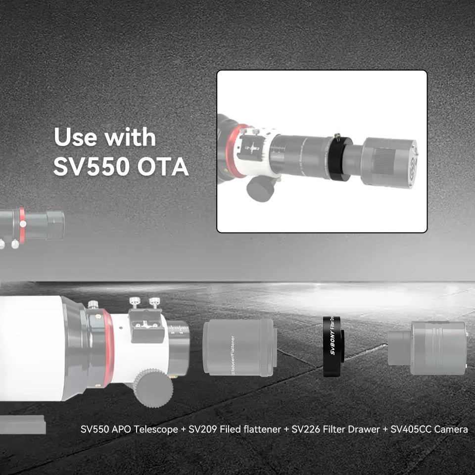 Svbony SV226 Filter Drawer Integrated Molding Nti-Light-Leaking Design with Holder for Filter Mounted Deep Sky Photography