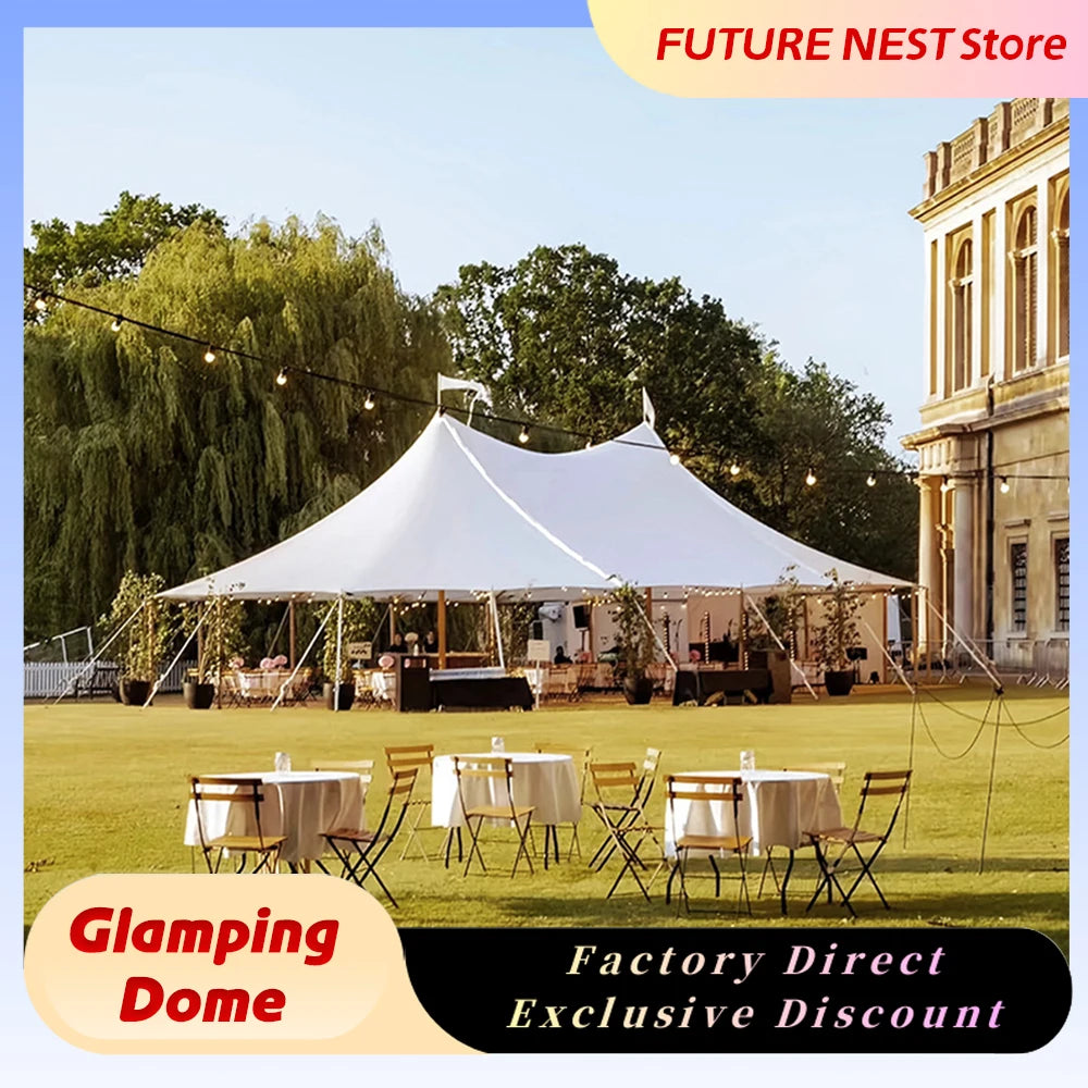 Outdoor Hotel Tent Camping Team Building Pole Tent Party Restaurant Resort Wedding Luxury Tent Hot Sale Wild Luxury Canopy Tent