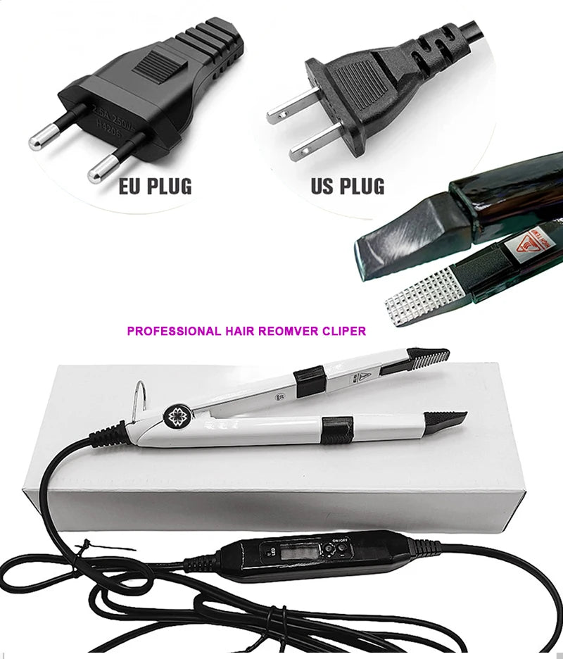 V Light Hair Extensions Set with UV Glue Hair Extension Kit Technology and Tools for Easy Application and Salon Quality Results