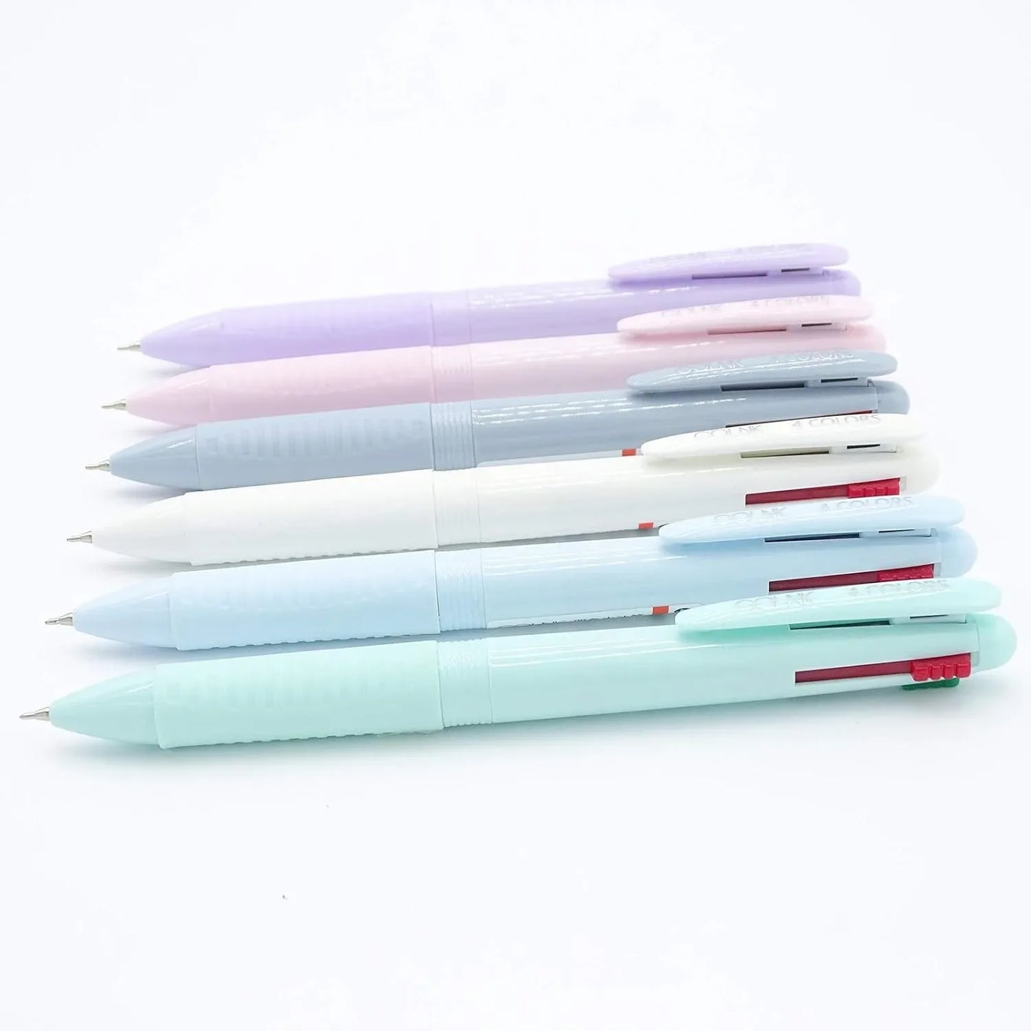Multi-color ballpoint pen 0.5, 4-in-1 color pen fine points, Ballpoint pen Gift Pen Planner Diary, various inks, 6 counts