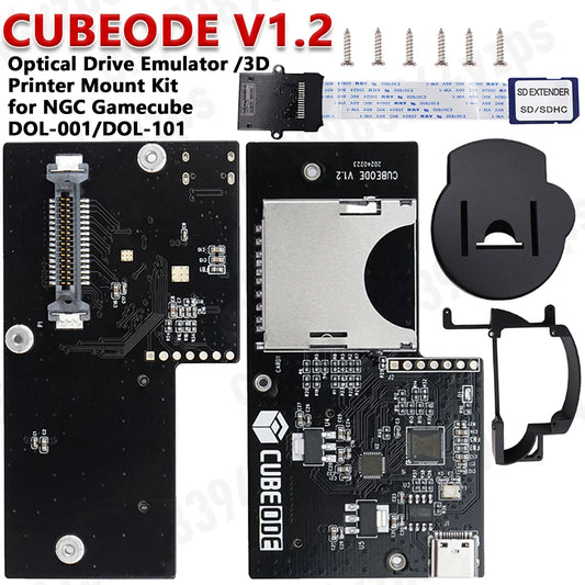 Upgraded CUBEODE V1.2 Game Console Optical Drive Emulator Board Replace DVD Drive No SD2SP2/SDGecko for NGC GameCute