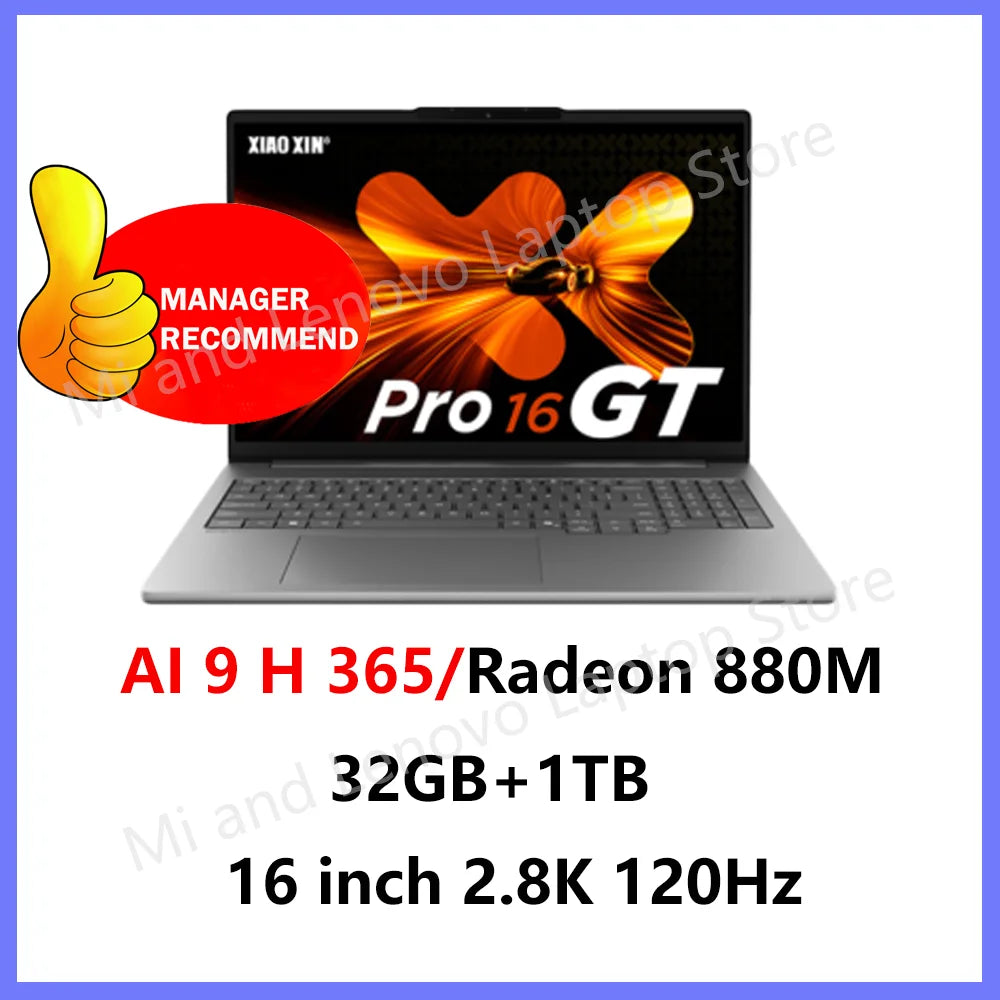 Lenovo Xiaoxin Pro 16 2025 GT AI 7 H 350/AI 9 H 365 16inch 32GB 1TB 2.8K 120Hz OLED Grey