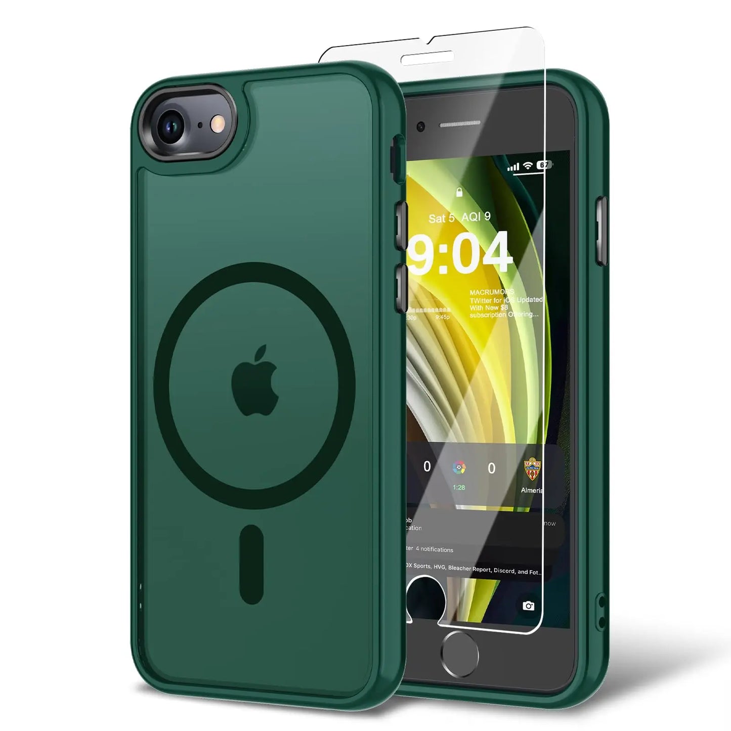 for iPhone 16E/iPhone 17E Case with Screen Protector, [Compatible with Magsafe] Ultra Slim Translucent Matte Shockproof Protecti