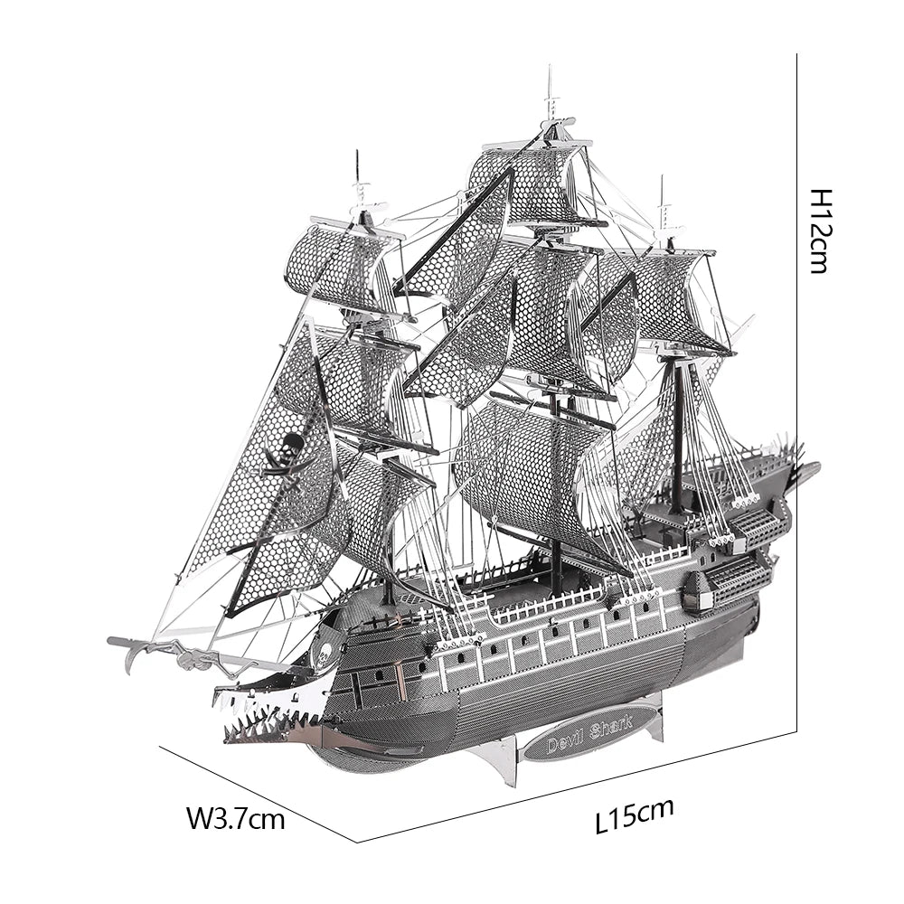 Piececool Model Building Kits The Flying Dutchman 3D Puzzle Metal DIY Set Jigsaw for Adult Gifts