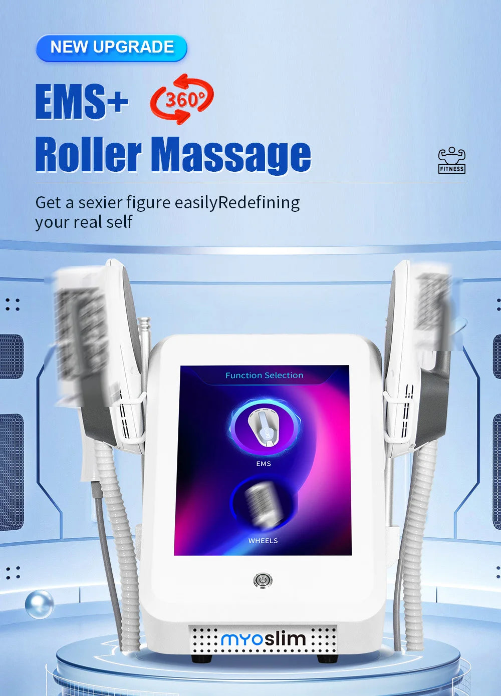 Newest Vacuum Inner Ball Roller 360 Degree Rolling Cellulite Massage Weights Loss Machine Body Muscle body slimming fat removal